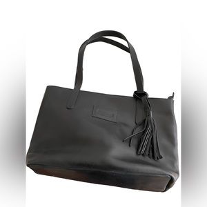 Parker Clay Women's Black Eden Carryall Ethiopian Leather Crossbody Tote Bag NWT